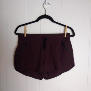 Zyia Plum Fierce Zipper Pocket Shorts